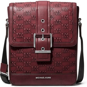 Michael Kors Colby Crossbody Map Bag(Nickel-tone Hardware/Oxblood)