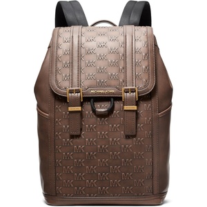 Michael Kors Colby Medium Buckle Flap Backpack, Nickel-Tone Hardware/Oxblood(Brushed Gold-tone Hardware/Chocolate)