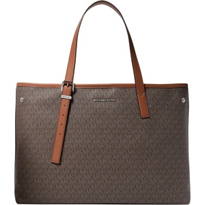Michael Kors Hudson Everyday Tote(Mk Signature/Brown/Luggage)