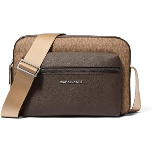 Michael Kors Hudson Front Zip Camera Bag(Light Gunmetal Hardware/Husk Signature)