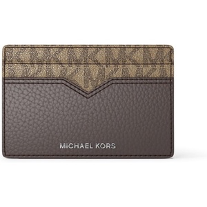 Michael Kors Hudson Notched Money Clip Card Case(Chocolate)