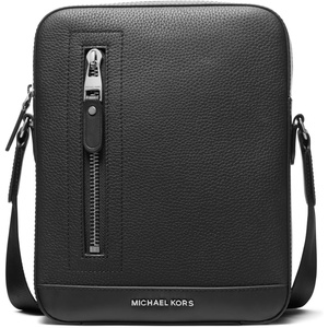 Michael Kors Hudson Vertical Zip Flight Bag(Light Gunmetal Hardware/Black)