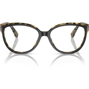 Michael Kors MK4114 Punta Mita Prescription Eyewear Frames, Black/Amber Tortoise/Demo Lens, 55 mm