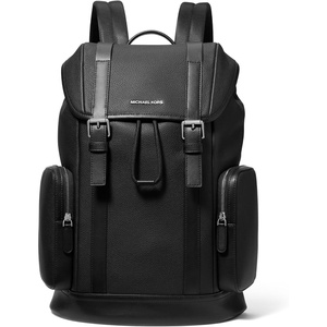 Michael Kors Men’s City Buckle Backpack, Gunmetal-Hardware/Signature/Imperial Blue(Silver Tone-hardware/Black)