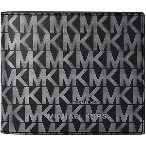 Michael Kors Men’s Hudson Billfold Wallet with Passcase(Black Signature)