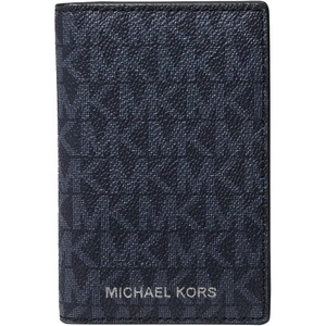 Michael Kors Men’s Hudson Folding Card Case, Black, One Size(Navy)