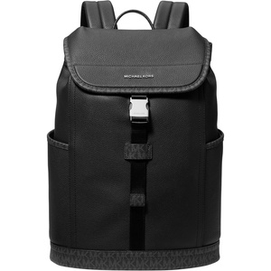 Michael Kors Men’s Hudson Slim Flap Backpack(Black)
