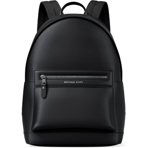 Michael Kors Men’s Jet Set Backpack, Silver-Tone Hardware/Matte Pebble Leather/Black(Black)