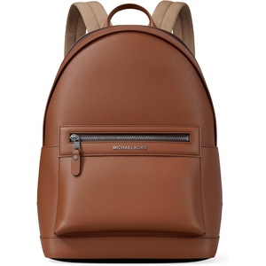 Michael Kors Men’s Jet Set Backpack, Silver-Tone Hardware/Matte Pebble Leather/Black(Luggage)