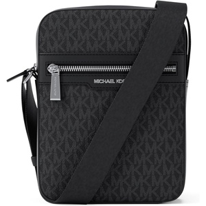 Michael Kors Men’s Malone Flight Bag(Silver-tone Hardware/Black Signature)