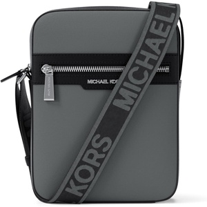 Michael Kors Men’s Malone Flight Bag(Silver-tone Hardware/Storm Nylon)
