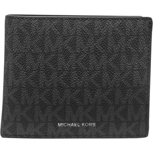 Michael Kors Men’s Mason Billfold Wallet(Black/MK Signature)