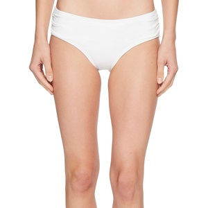 Michael Kors Shirred Bikini Bottoms(White)