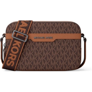 Michael Kors Unisex Hudson Double Zip Camera Bag(Mk Signature/Brown/Luggage)