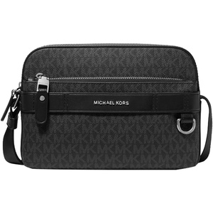 Michael Kors Unisex Hudson Utility Crossbody Bag(Light Gunmetal/Black)
