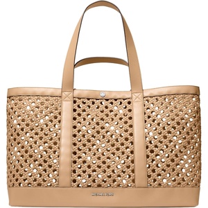 Michael Kors Whitley Dual Harness Tote(Silver-tone Hardware/Leather/Peanut)