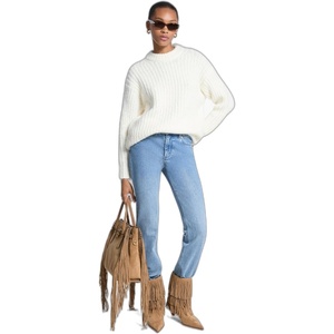Michael Kors Women’s Alpaca Crew Neck Easy Sweater(Ecru)