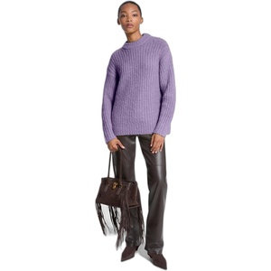 Michael Kors Women’s Alpaca Crew Neck Easy Sweater(Wild Wisteria)