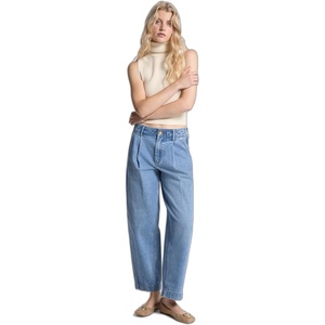 Michael Kors Women’s Barrel Leg Jean(Blue Sky Wash)
