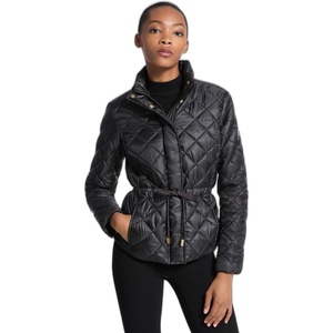 Michael Kors Women’s Belted Puffer Jacket(Black)