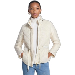 Michael Kors Women’s Belted Puffer Jacket(Soft Ecru)