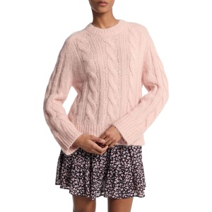 Michael Kors Women’s Cable Knit Alpaca Sweater(Rosewater)