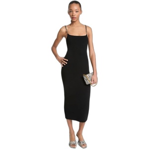 Michael Kors Women’s Chain Strap Midi Dress(Black)