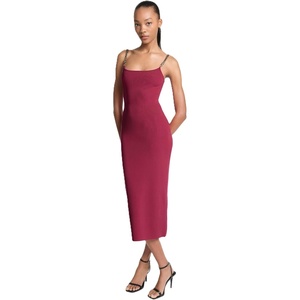 Michael Kors Women’s Chain Strap Midi Dress(Deep Mulberry)