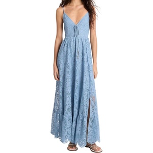 Michael Kors Women’s Corded Lace Maxi Dress(Chambray)