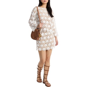 Michael Kors Women’s Crochet Mini Skirt(White)