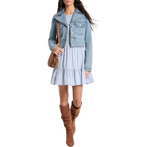 Michael Kors Women’s Cropped Denim Jacket(Horizon Wash)