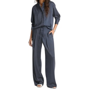 Michael Kors Women’s Dot French Cuff Shirt(Midnight Blue)