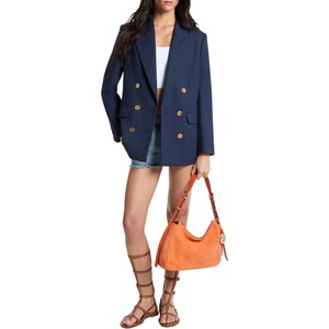 Michael Kors Women’s Double Breasted Mensy Blazer(Midnight Blue)