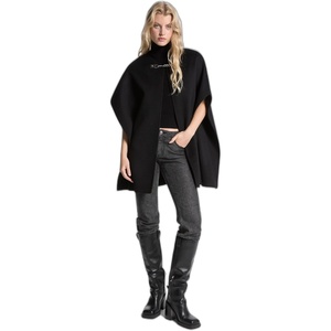 Michael Kors Women’s Double-faced Wool Cape(Black)