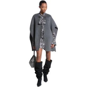 Michael Kors Women’s Double-faced Wool Cape(Derby Hthr)