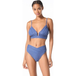 Michael Kors Women’s Draped Bikini Top(Chambry)