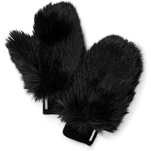 Michael Kors Women’s Faux Fur Merino Glove, Black, One Size