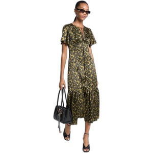 Michael Kors Women’s Floral Midi Dress(Pistachio)