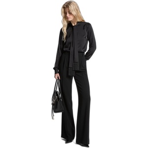 Michael Kors Women’s Fringe Bow Blouse(Black)