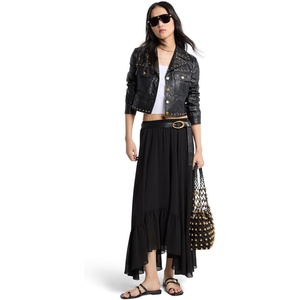 Michael Kors Women’s High Low Skirt(Black)