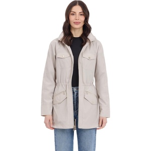 Michael Kors Women’s Hooded Anorak Raincoat and Windbreaker(Beige)
