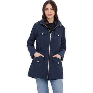 Michael Kors Women’s Hooded Anorak Raincoat and Windbreaker(Navy)