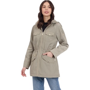 Michael Kors Women’s Hooded Anorak Raincoat and Windbreaker(Sage)