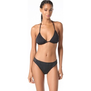 Michael Kors Women’s Laser Cut Scuba String Triangle Top(Black)