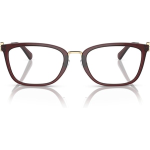Michael Kors Women’s MK4054 Captiva Rectangular Prescription Eyewear Frames(Dark Red/Demo Lens)