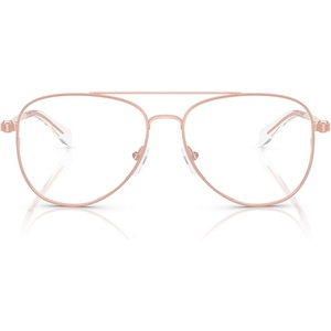Michael Kors Women’s Mk3089 São Paulo Aviator Prescription Eyewear Frames(Rose Gold Shiny/Demo Lens)
