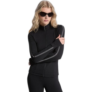 Michael Kors Women’s Mock Neck Ski Zip Up Jacket(Black)