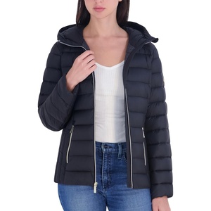 Michael Kors Women’s Packable Puffer Jacket, Lightweight Down Alternative(Black)