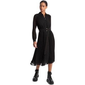 Michael Kors Women’s Pleated Shirt Dress(Black)