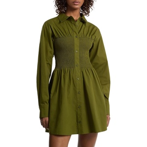 Michael Kors Women’s Poplin Smock Shirt Dress(Evergreen)